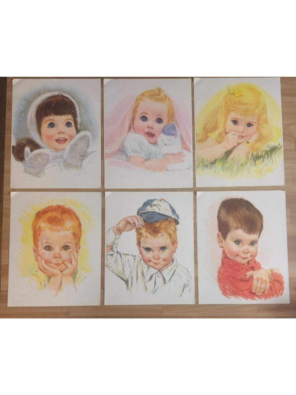 Lot of 6 Northern Mills Tissue 11x14 Prints Francis Hook Vintage 1960's